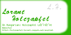 lorant holczapfel business card